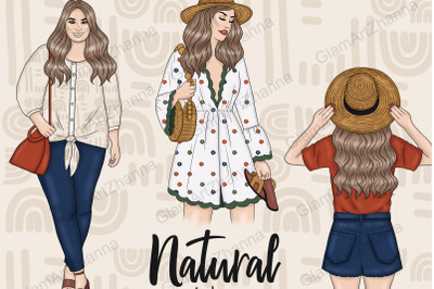 Natural Girls Clipart