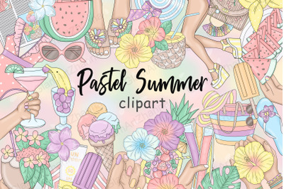 Pastel Summer Clipart