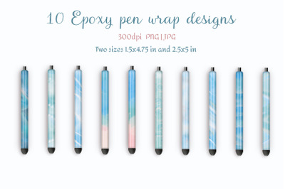 Epoxy pen wrap sublimation designs png, waterslide pen wraps