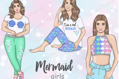 Mermaid Girls Clipart