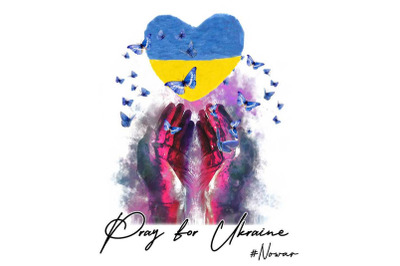 Pray For Ukraine No War Sublimation