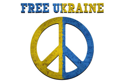 Free Ukraine Peace Symboy Sublimation