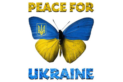 Peace For Ukraine Butterfly Sublimation