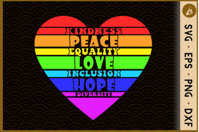 PEACE LOVE HOPE Awareness LGBT