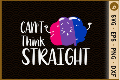 Bisexual Flag Can&#039;t Think Straight LGBT