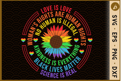 Rainbow LGBT Pride Flower LGBT Quotes