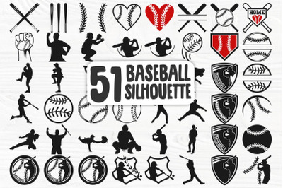 Baseball Silhouette | Baseball Clipart | Baseball Ball SVG | Baseball