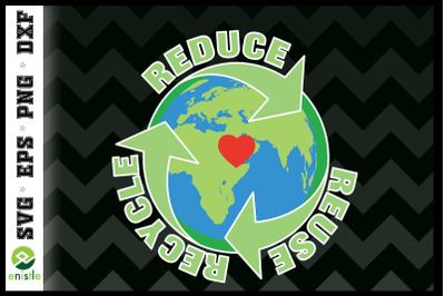 Reuse Reduce Recycle Save Earth Planet