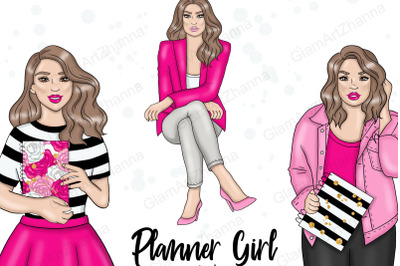 Planner Girl Clipart Girls