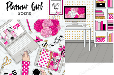 Planner Girl Scene