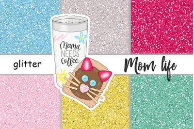 Mom Life Glitter