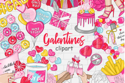 Galentine&#039;s Day Clipart