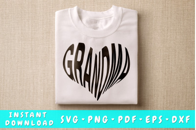 Grandma Heart Shape SVG