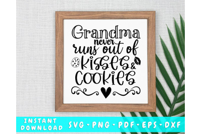 Grandma Never Runs Out Of Kisses And Cookies SVG