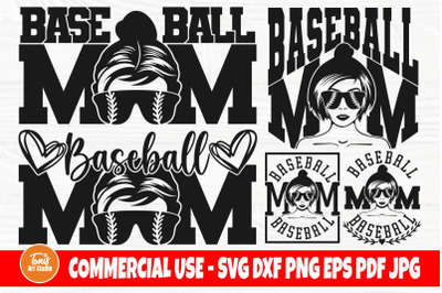 Baseball Mom SVG Bundle, Mom Shirt Svg, Sports Svg