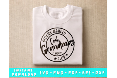 Official Member Cool Grandmas Club SVG