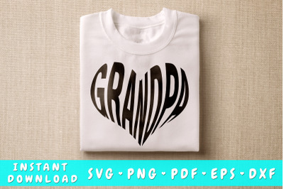 Grandpa Heart Shape SVG