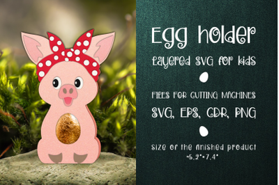 Pig Easter Egg Holder Template