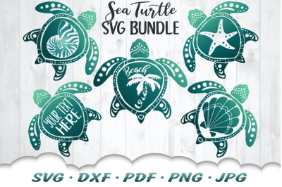 Monogram&nbsp;Sea Turtle&nbsp;SVG Cut Files&nbsp;For Cricut