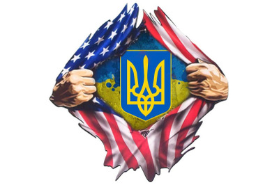 Coat Of Arms Of Ukraine On American Sublimation