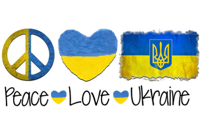 Peace Love Ukraine Sublimation