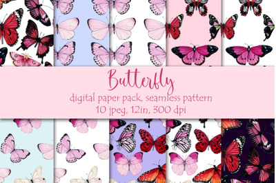 Butterflies Digital Paper Bundle | butterfly scrapbooking.