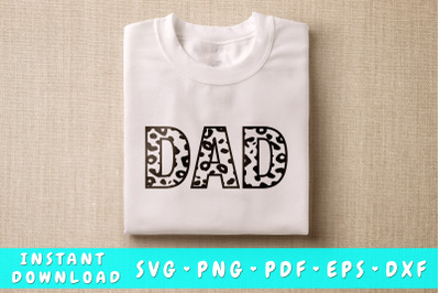 Dad Leopard Print SVG