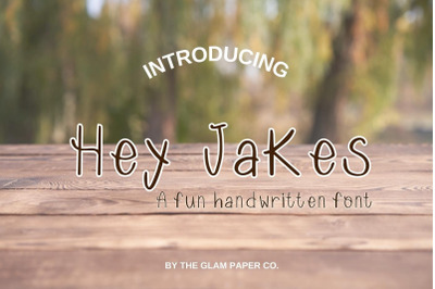 Hey Jakes, fun handwritten font for crafters