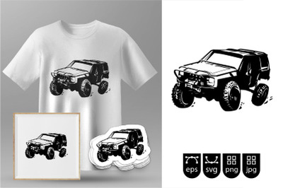 jeep 4x4 off road xtream Silhouette Svg cut file