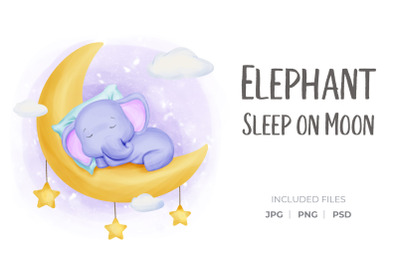 Elephant Sleep On Moon