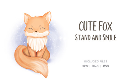 Cute Fox Stand And Smile