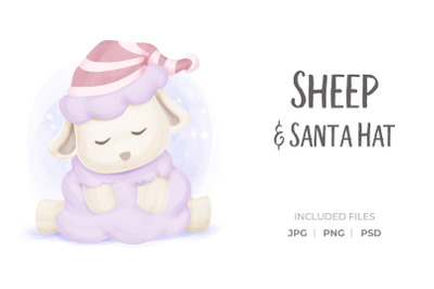Sheep &amp; Santa Hat