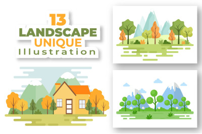 13 Nature and Landscape Unique Illustration