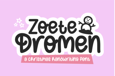 Zoete Dromen - A Cute Display Font