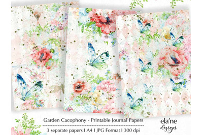Garden Cacophony Printable Junk Journal Pages