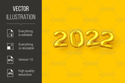 Golden balloons numbers 2022