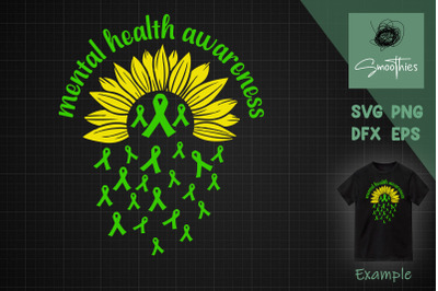 Mental Health Awareness Sunflower Svg