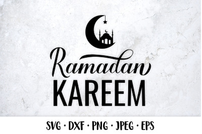 Ramadan Kareem. Muslim Holiday  SVG. Ramadan Typography