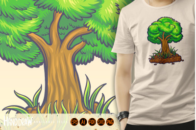 Celebrate arbor day green trees Illustration