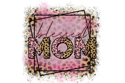 Leopard Blessed Mom Sublimation