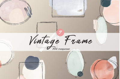 9 Vintage Frame (PNG Transparent)