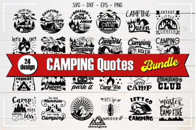 CAMPING Camper Camp Quotes Bundle Svg Design