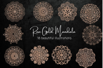 Rose Gold Mandala Illustrations