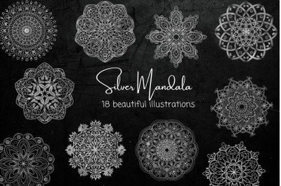 Silver Mandala Illustrations