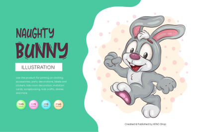 Naughty Easter Bunny. T-Shirt&2C; PNG&2C; SVG.