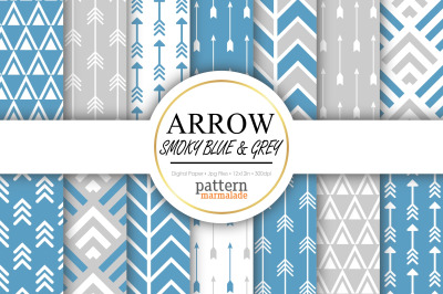Arrow Smoky Blue And Grey Digital Paper - BV030E