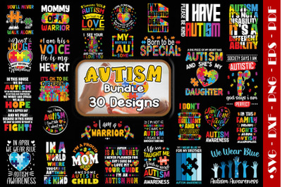 Autism Bundle-30 Designs-220317