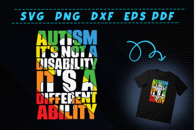 Autism Awareness Its A Different Ability