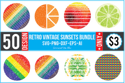 Retro Vintage Sunset Bundle