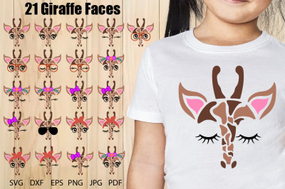Giraffe Faces SVG. Animal Faces svg. Giraffe Svg